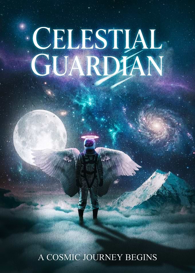 Celestial Guardian Cosmic Astronaut Poster