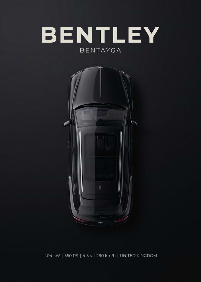 Bentley Bentayga Minimalist Car Poster