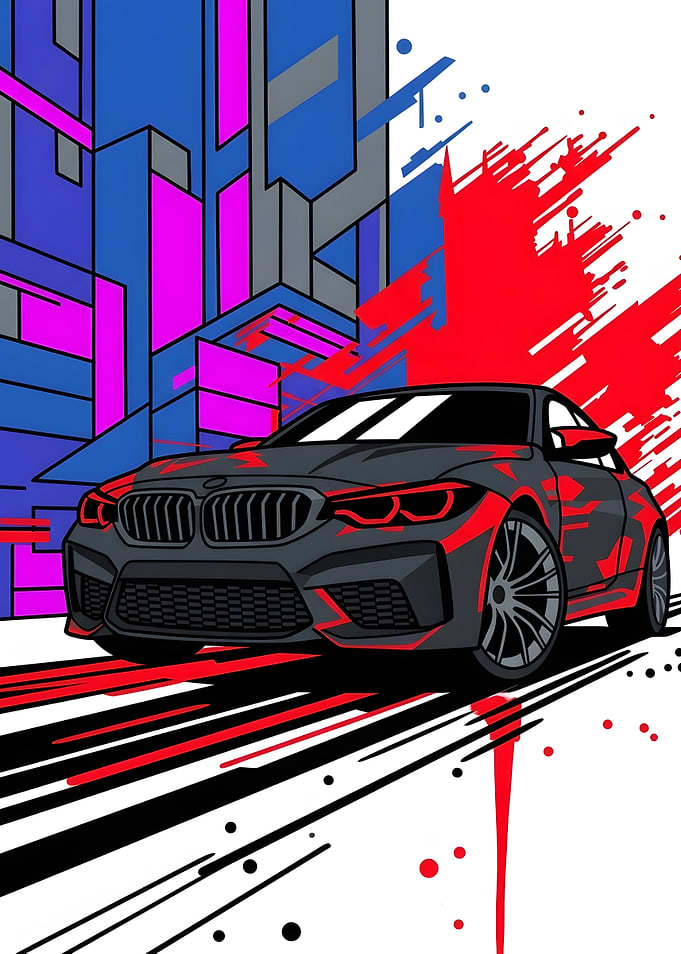 BMW M Series Abstract Street Art