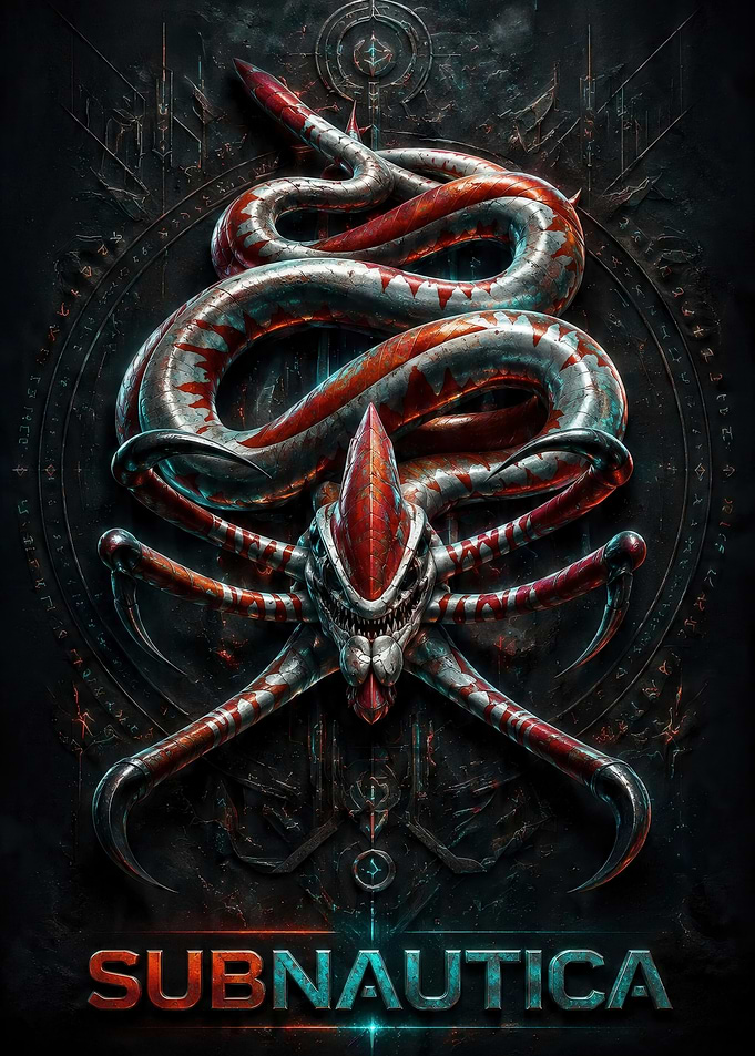 Subnautica Reaper Leviathan Poster