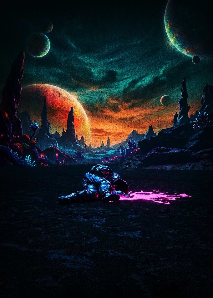 Fallen Astronaut on Alien Planet