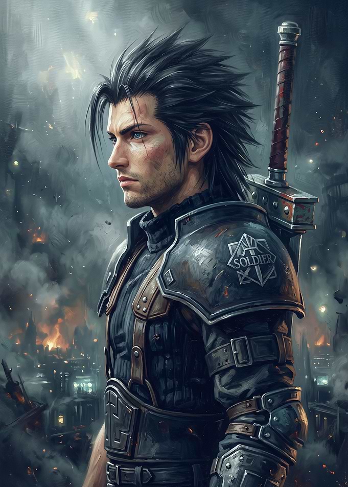 Zack Fair Soldier Warrior Portrait
