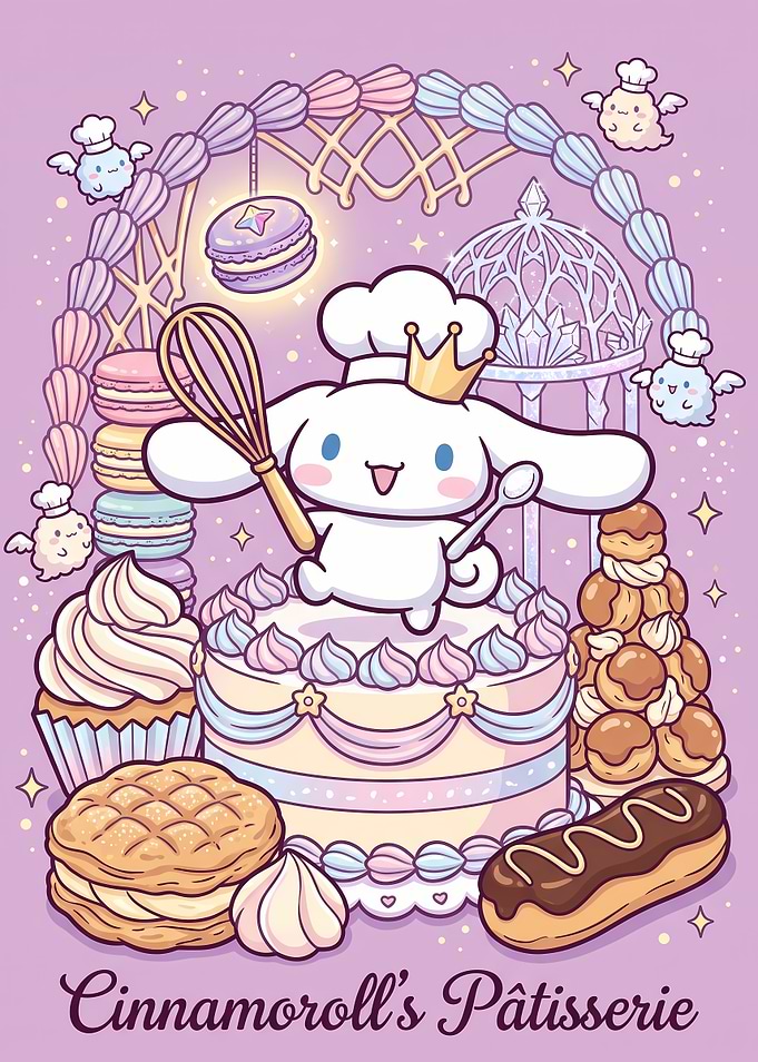 Cinnamoroll's Pâtisserie Kawaii Illustration