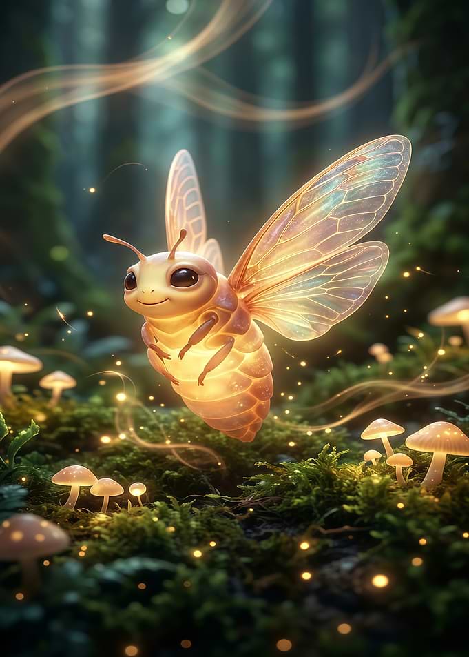 Glowing Magical Forest Fairy Creature
