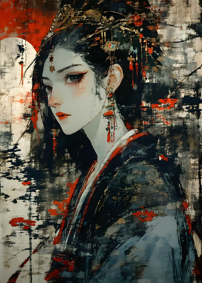 Elegant Portrait of a Traditional Beauty