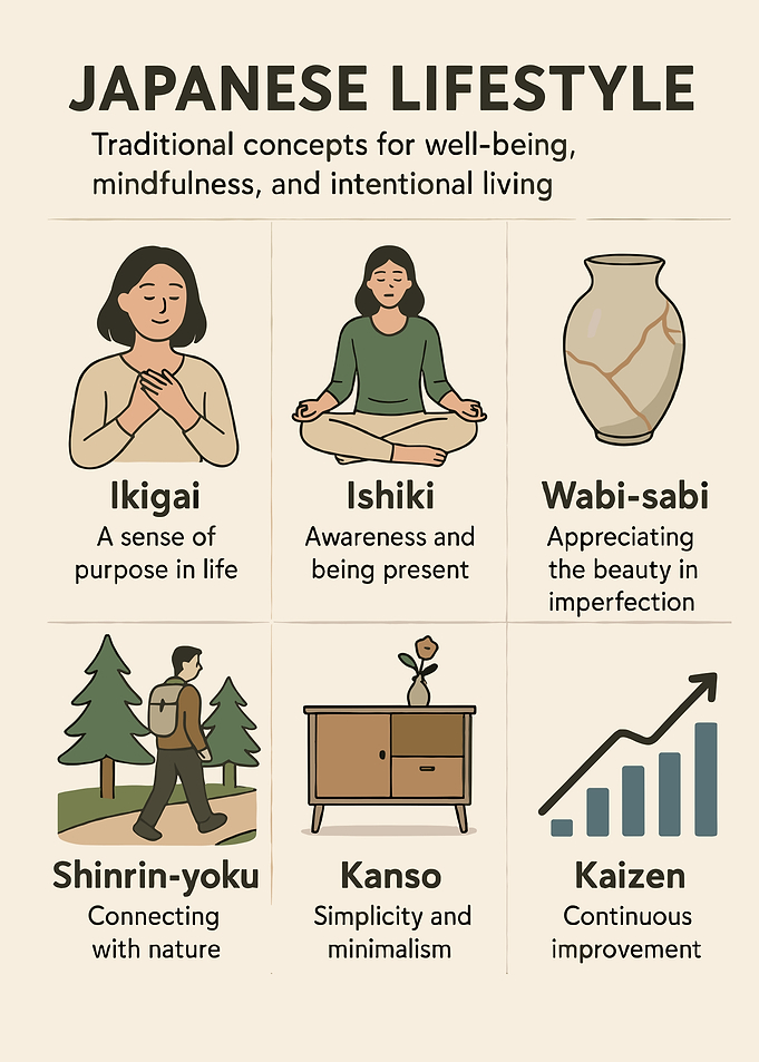 Japanese Lifestyle Concepts Infographic