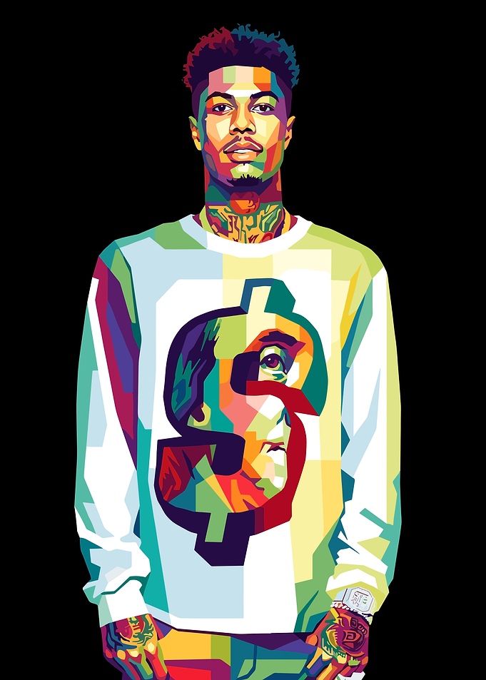 Blueface WPAP Pop Art Portrait