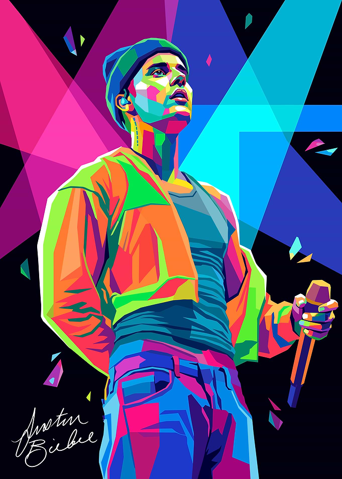 Justin Bieber Pop Art Portrait