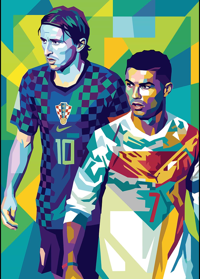 Luka Modric and Cristiano Ronaldo Portrait