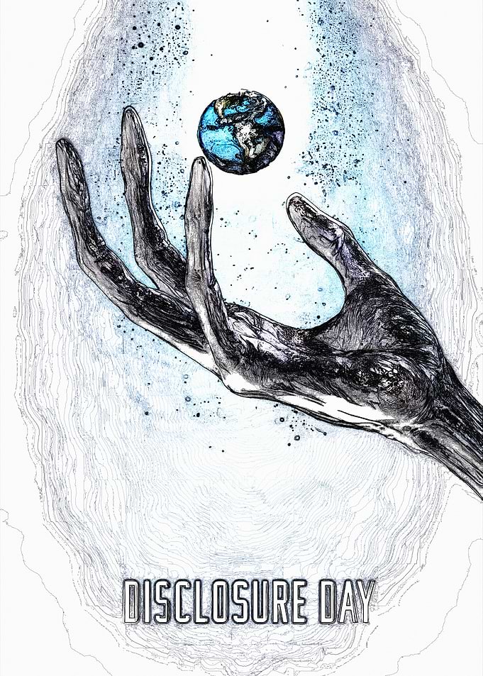 Disclosure Day Earth Hand Illustration