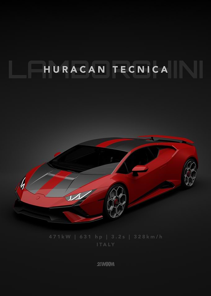 Lamborghini Huracan Tecnica Poster
