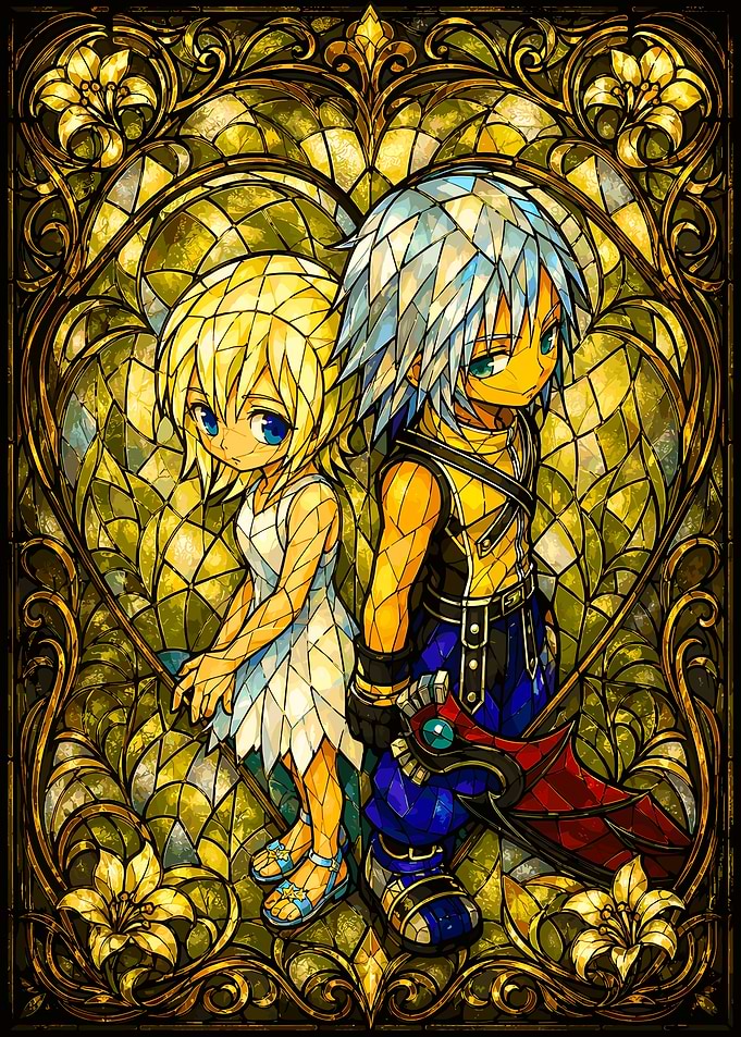 Kingdom Hearts Stained Glass Art