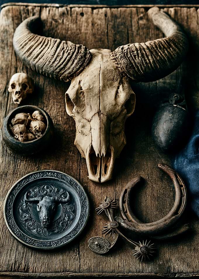 Western Rustic Skull and Artifact Collection