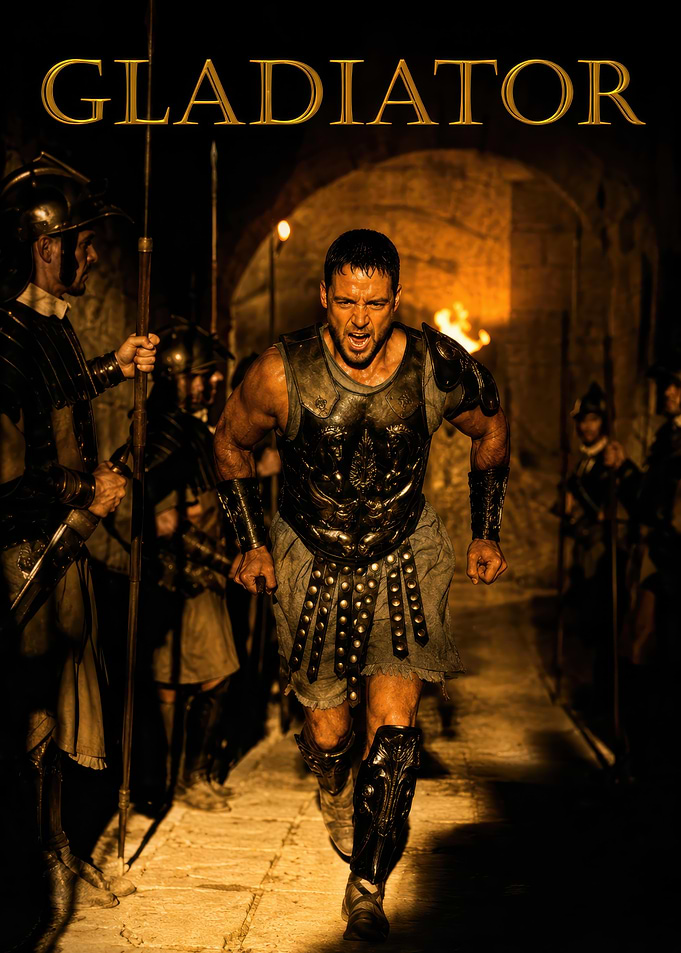 Gladiator Movie Poster Featuring Maximus