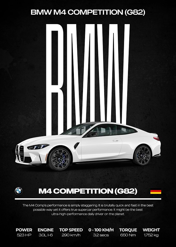 BMW M4 Competition G82 Poster