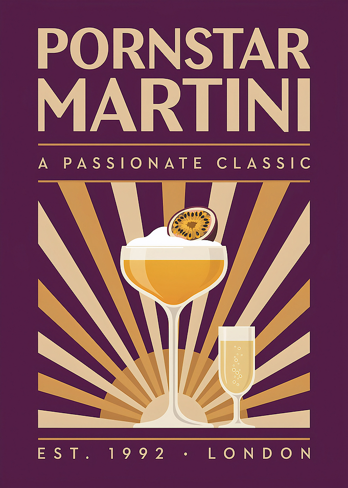 Retro Pornstar Martini Cocktail