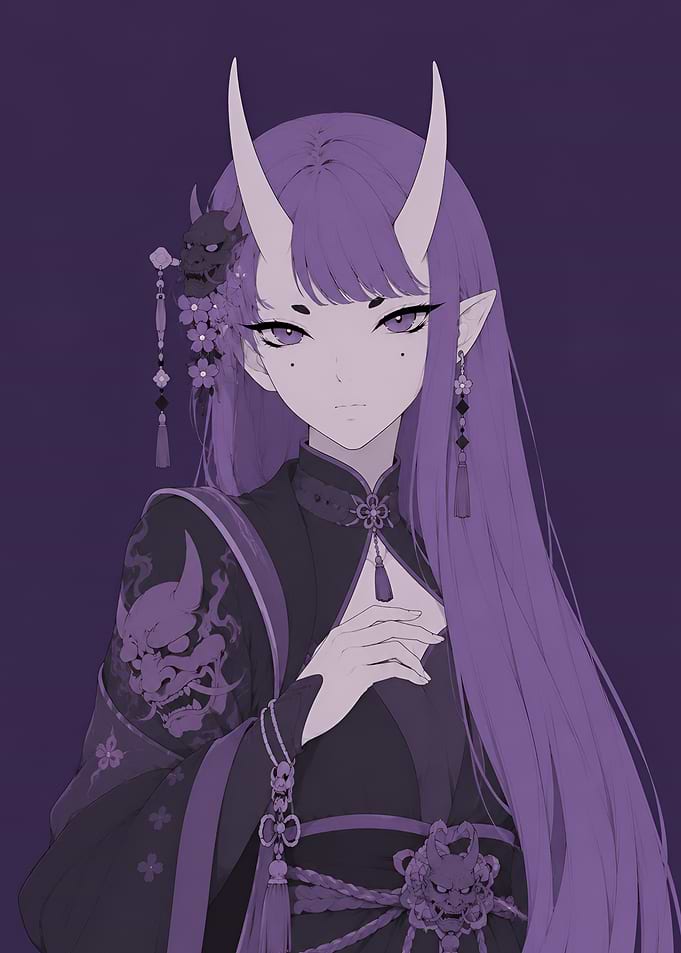 Anime Oni Demon Portrait