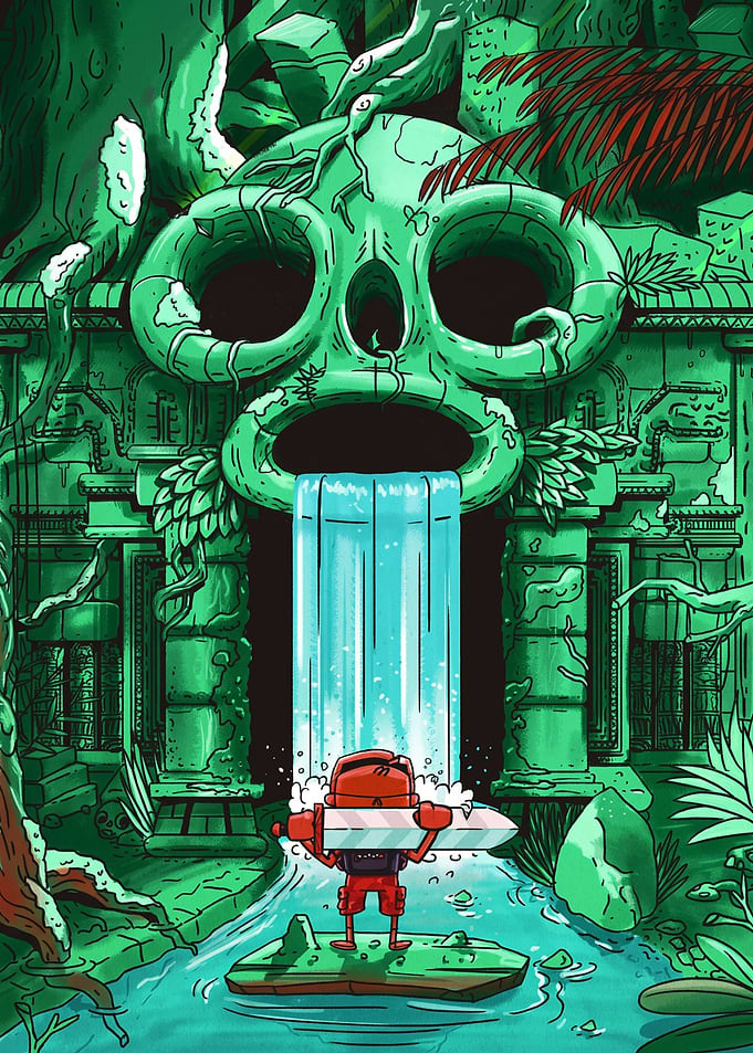 Adventure Time Finn at Skull Temple
