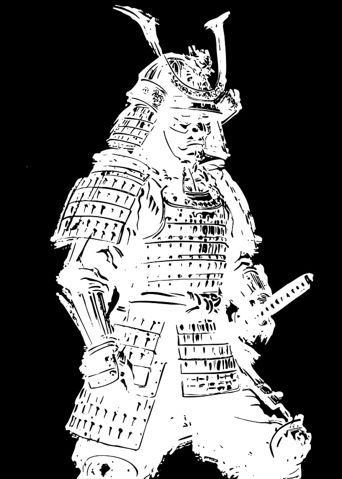 Minimalist Samurai Warrior Illustration