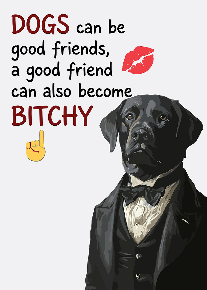 Dapper Dog Funny Quote Poster