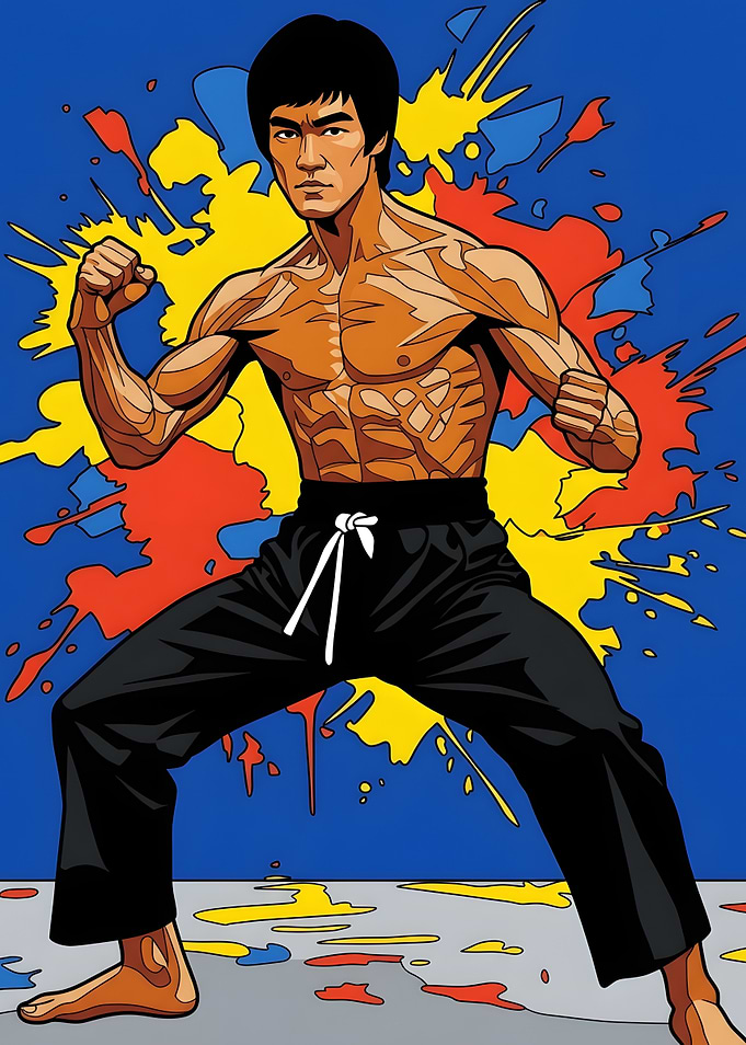 Bruce Lee Pop Art Illustration