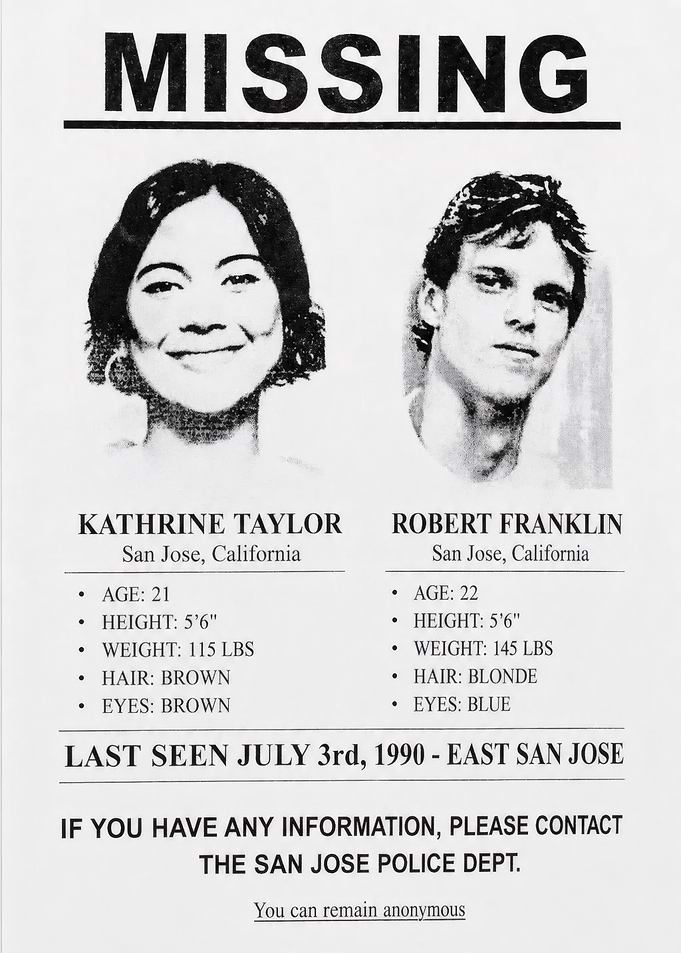 Missing Persons Poster 1990