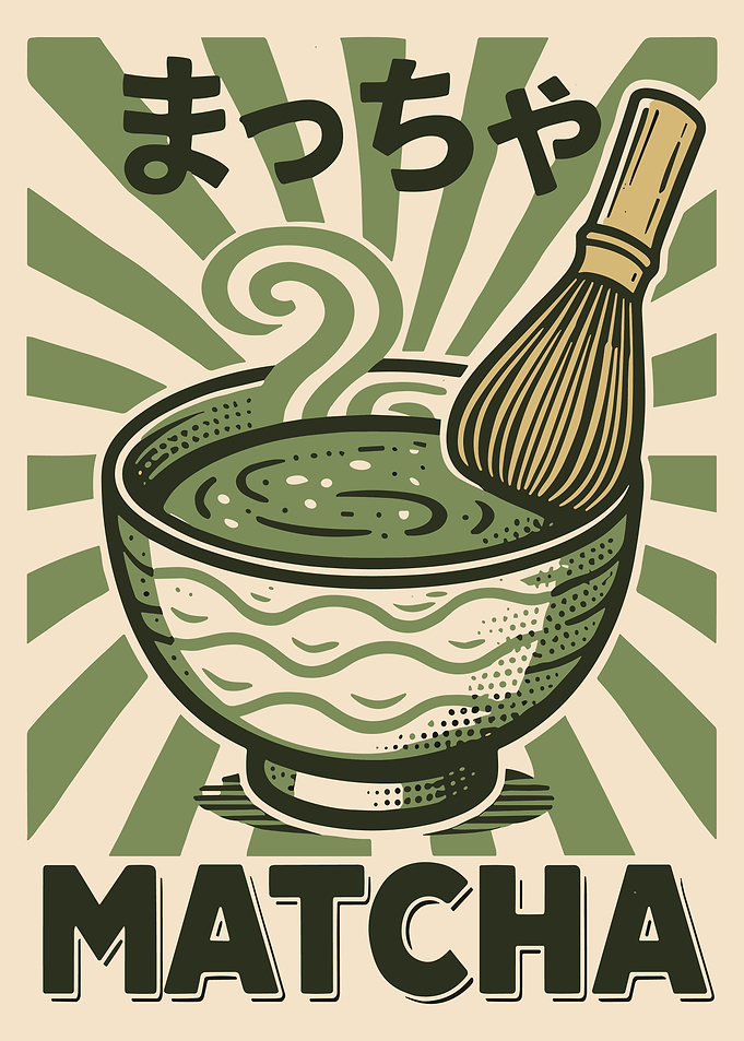 Vintage Matcha Tea Poster