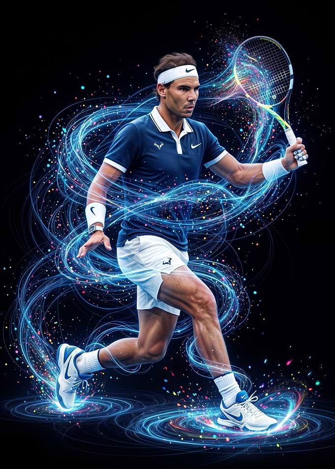 Rafael Nadal Dynamic Tennis Action