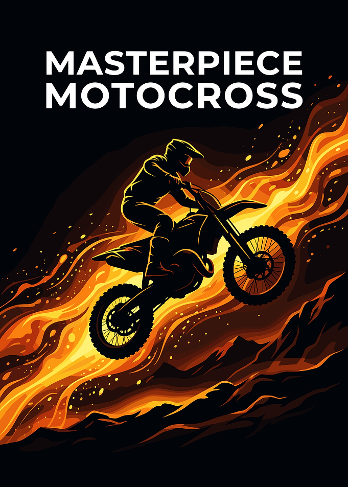 Masterpiece Motocross Flaming Rider Poster