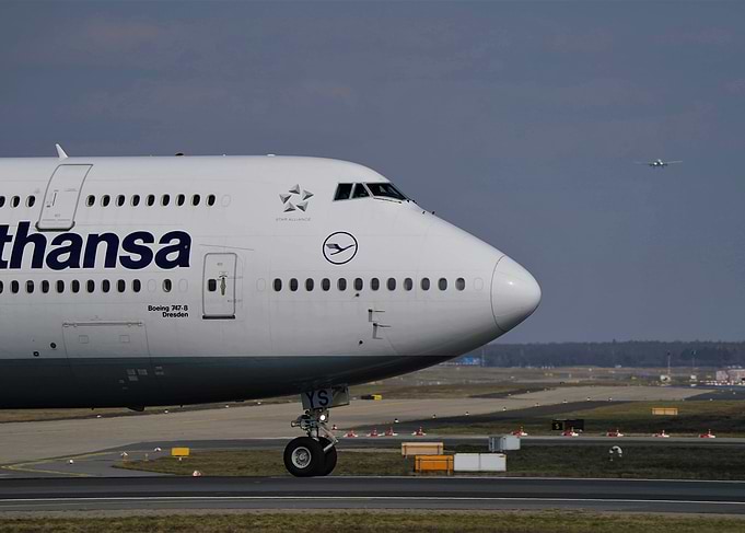 Lufthansa Boeing 747-8 at Airport