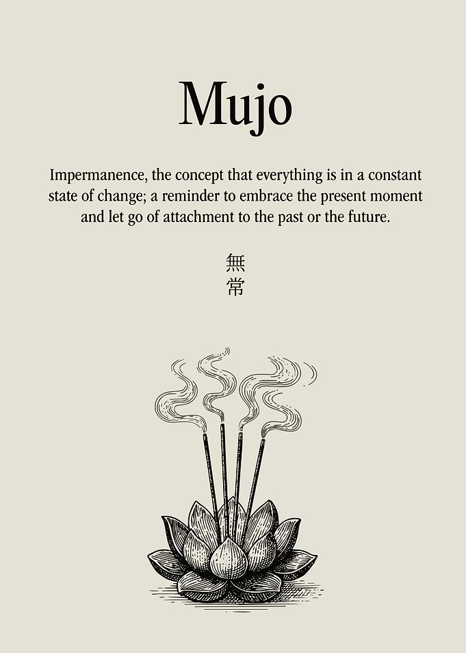 Mujo Impermanence Zen Poster