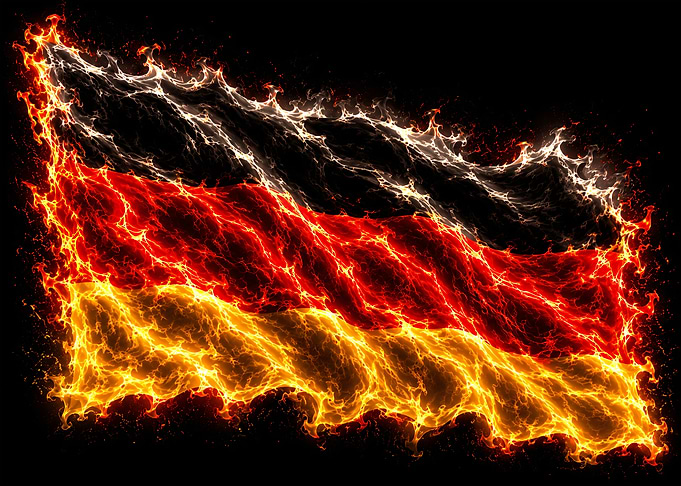 Flaming German Flag