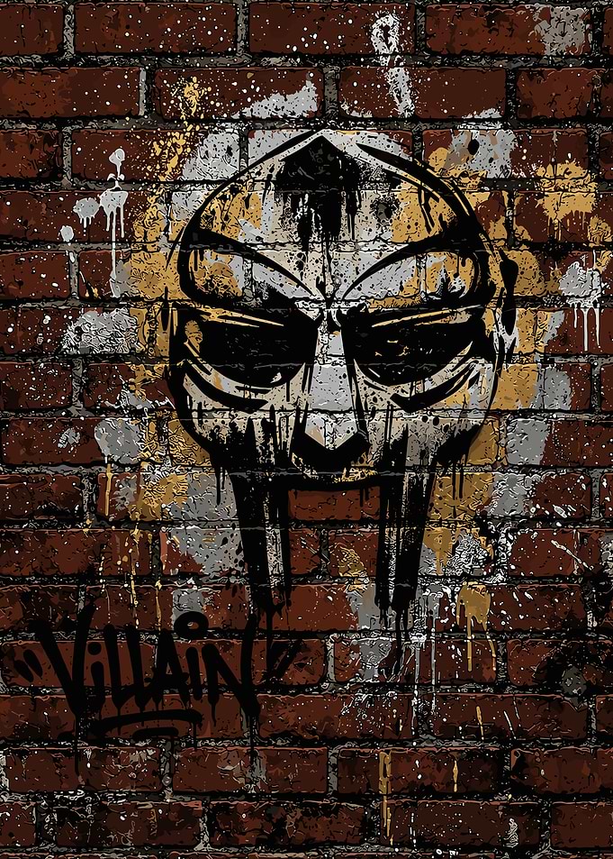 MF DOOM Villain Graffiti Mask