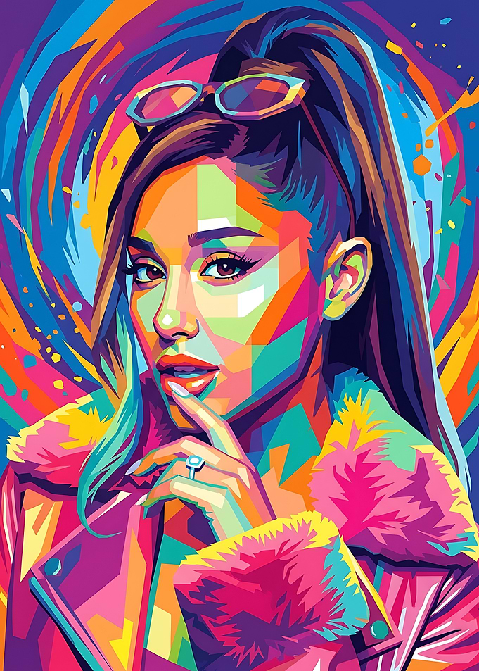 Ariana Grande Pop Art Portrait