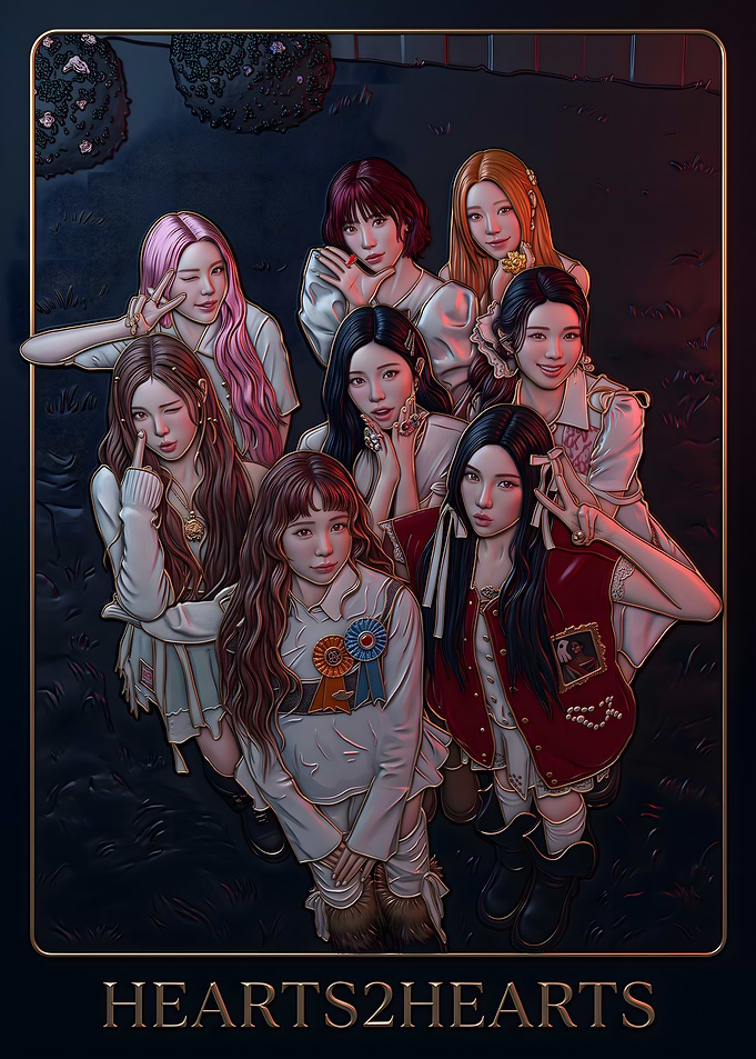 K-pop Girl Group Hearts2Hearts Poster