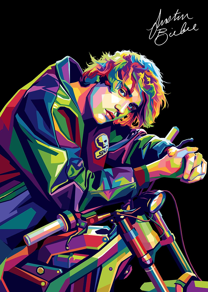 Justin Bieber WPAP Pop Art Portrait