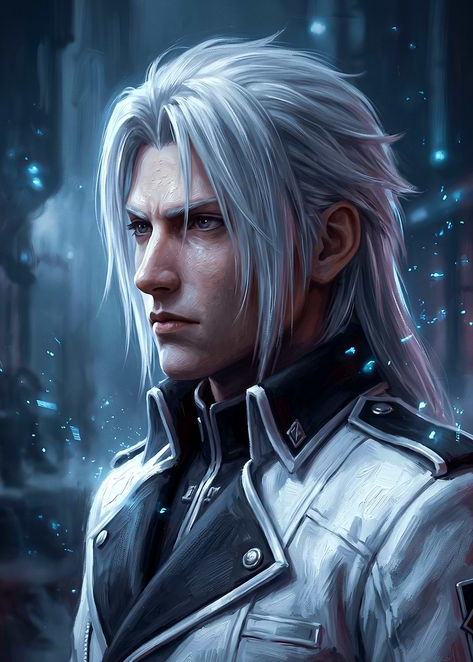 Sephiroth Final Fantasy Digital Portrait