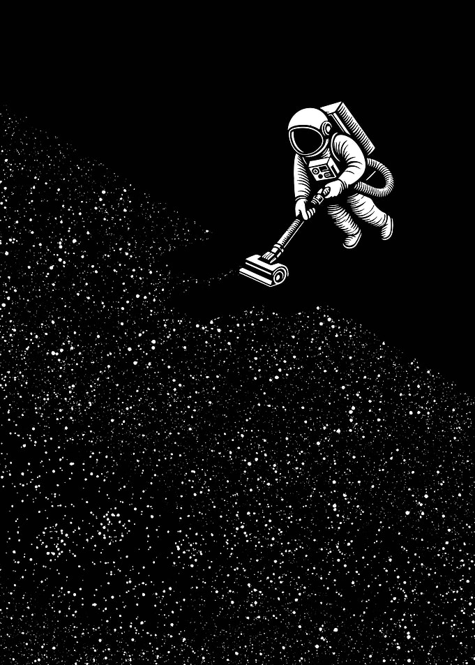 Astronaut Vacuuming the Stars