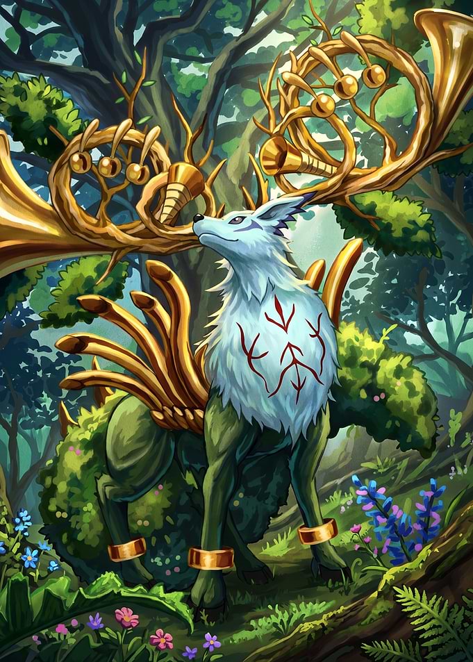 Mystical Forest Guardian Deer Creature