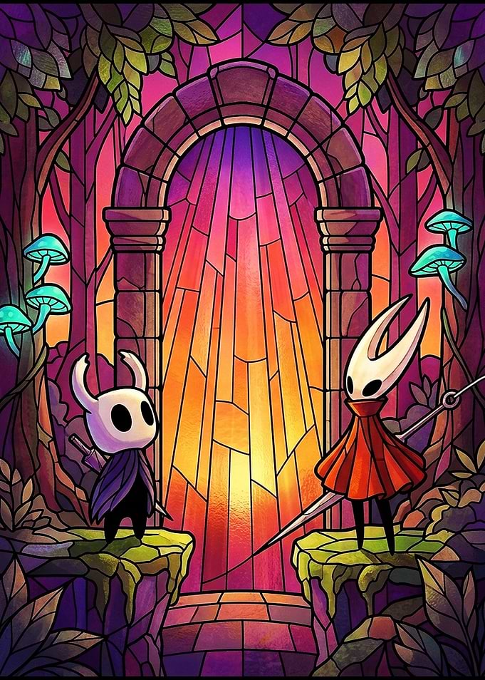 Hollow Knight Stained Glass Art