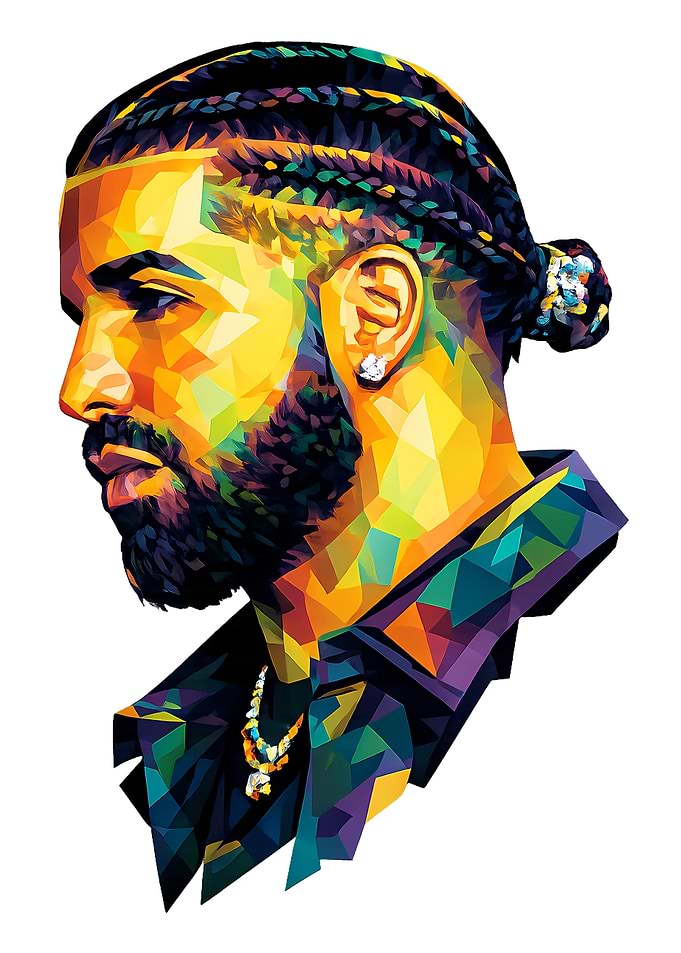 Drake Low Poly Portrait