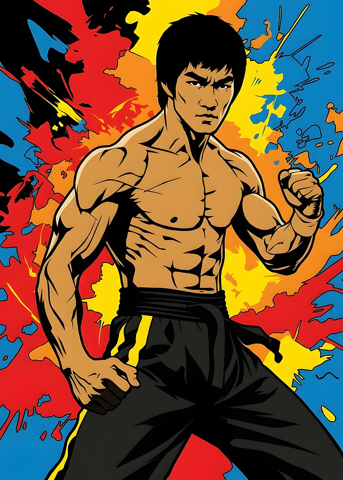 Bruce Lee Pop Art Illustration