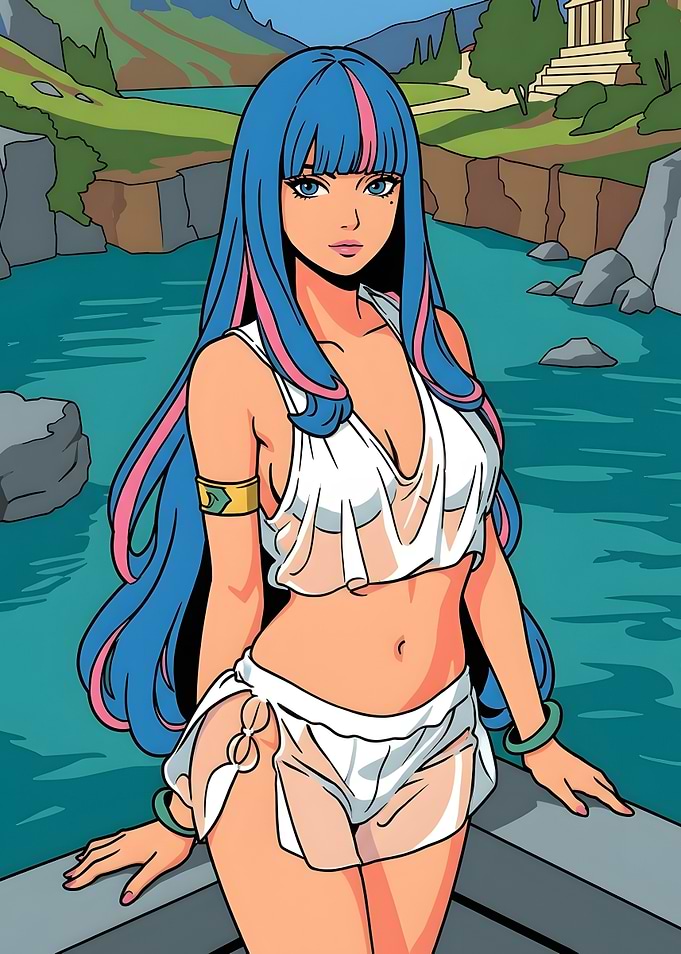 Anime Girl by a River