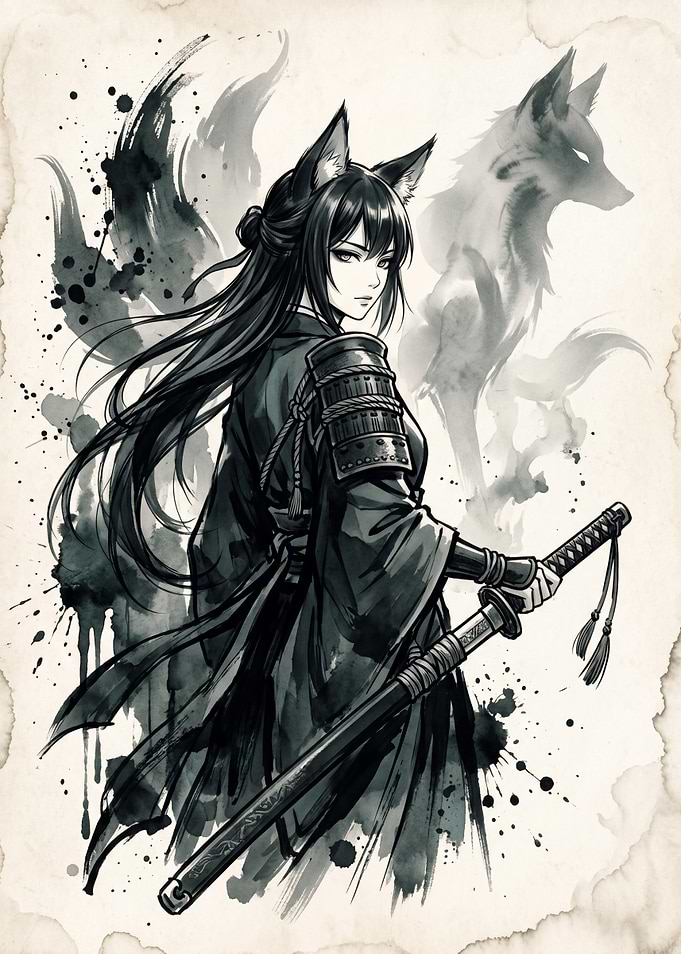 Fox Spirit Samurai Warrior