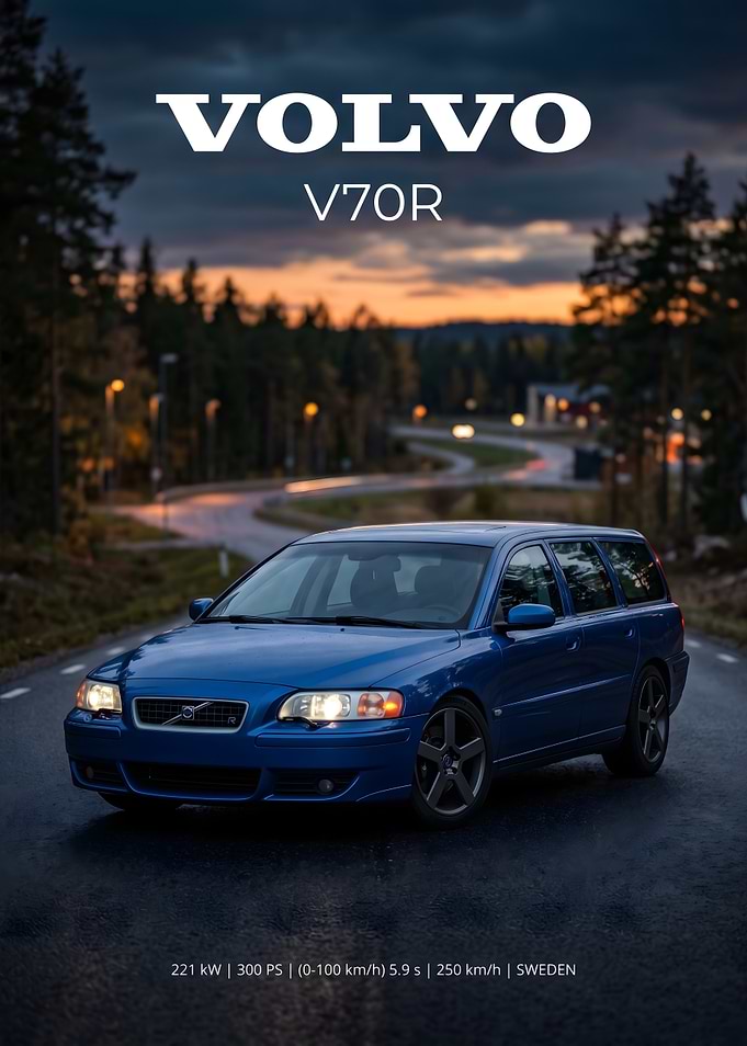 Volvo V70R Performance Wagon Poster