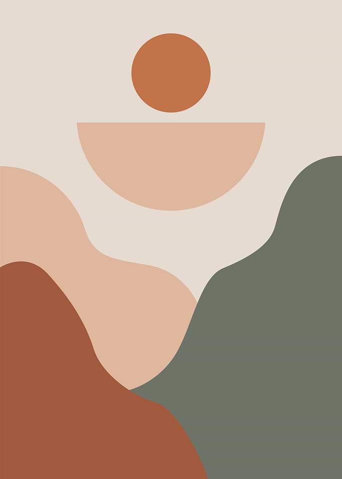 Minimalist Abstract Geometric Landscape Art
