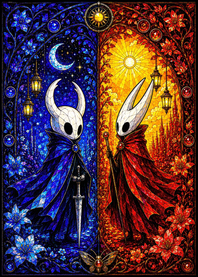 Hollow Knight Stained Glass Art