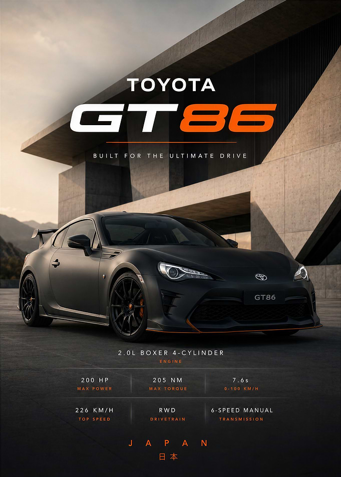 Toyota GT86 Poster