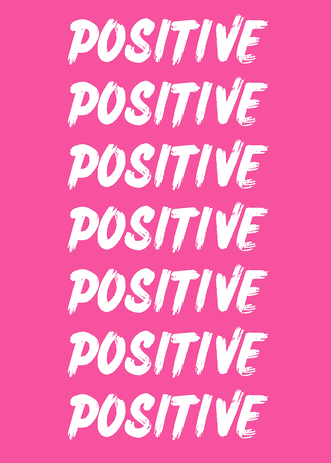 Positive Word Pattern Poster