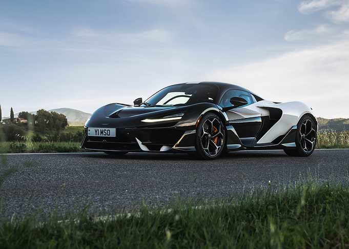 McLaren Sabre Supercar on Country Road